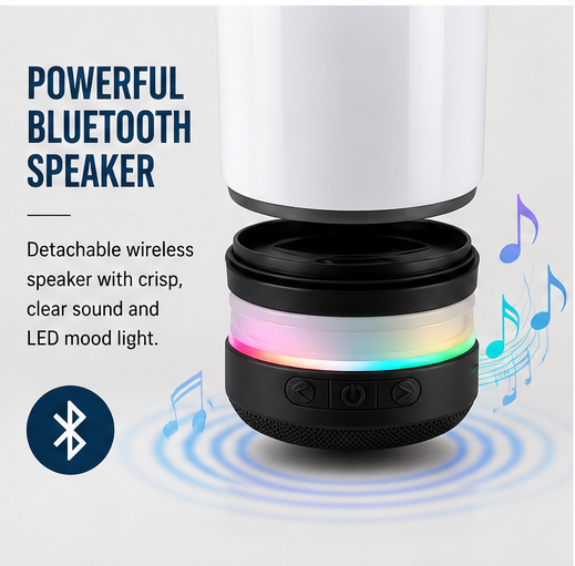 Custom Bluetooth Speaker Tumbler – Personalized Stainless Steel Travel Cup with Wireless Speaker