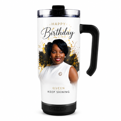 Custom Bluetooth Speaker Tumbler – Personalized Stainless Steel Travel Cup with Wireless Speaker