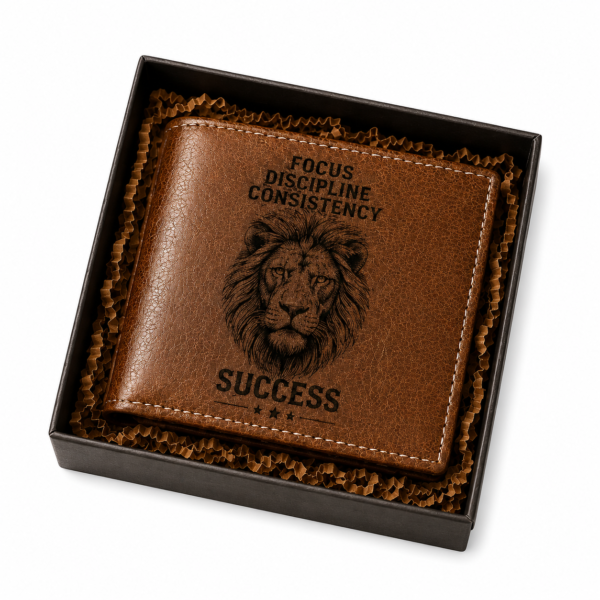Custom Genuine Leather Men's Wallet – Personalized Engraved Bifold Wallet