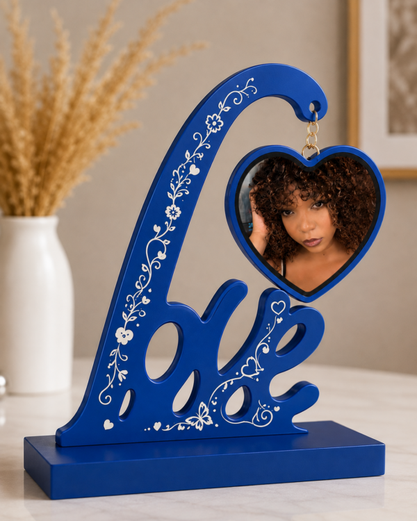 Personalized Love Resin Photo Frame – Hanging Heart Keepsake