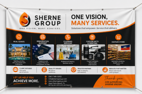 Custom Vinyl Banner – 24" × 72" Personalized Banner Printing