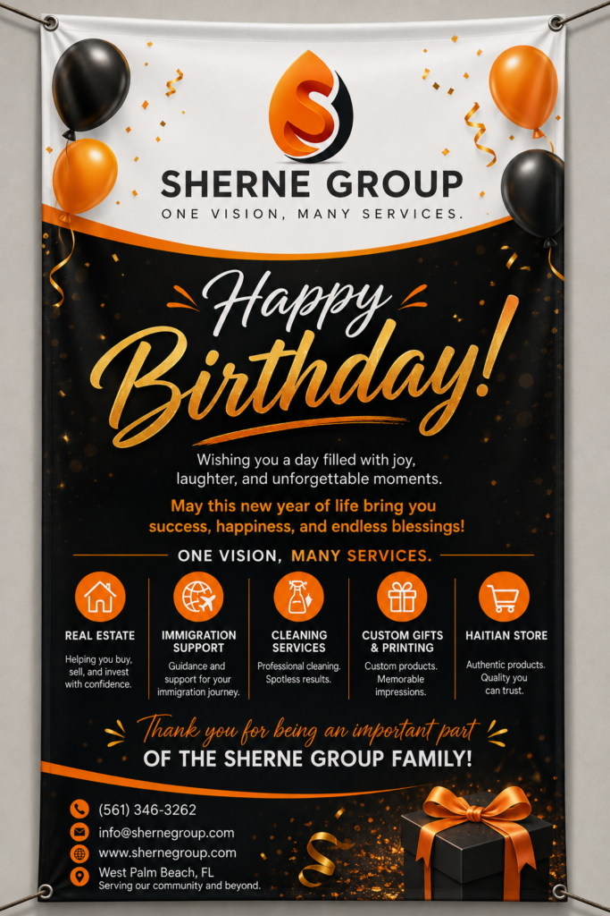 Custom Vinyl Banner – 24" × 36" Personalized Banner Printing