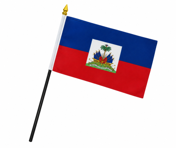 Haiti 4×6 Inch Stick Flag – Haitian Handheld Flag