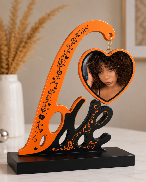 Personalized Love Resin Photo Frame – Hanging Heart Keepsake