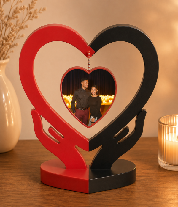 Personalized Resin Heart & Hands Photo Frame – Custom Keepsake