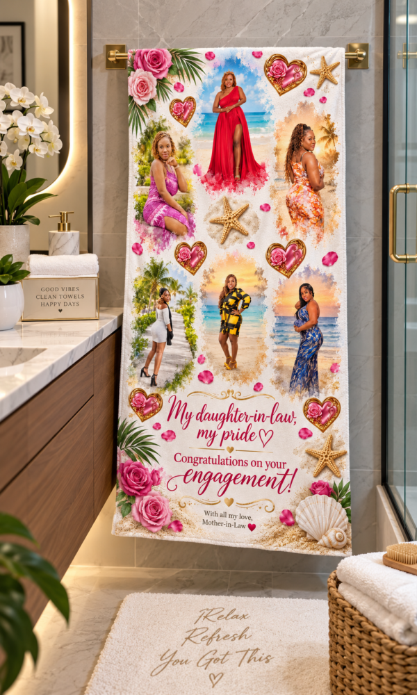 b30 Custom 30" × 60" Beach Towel – Personalized Photo & Design Microfiber Towel